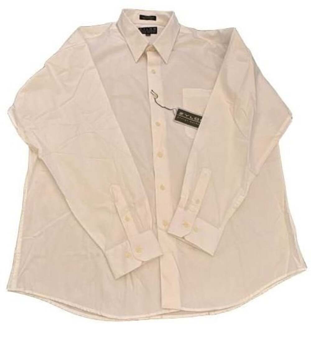 Zylos George Machado Men’s White Dress Shirt 17.5 34/35 Long Sleeve NWT